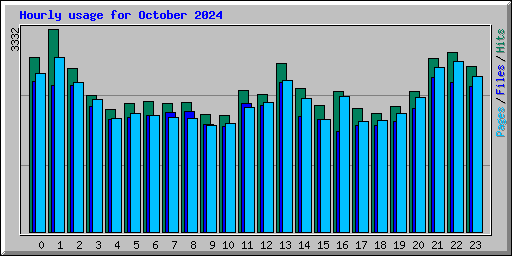 Hourly usage for October 2024